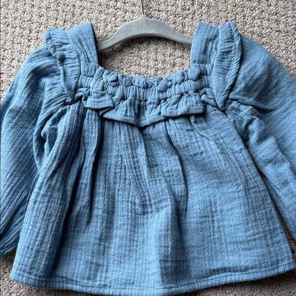 Blue Ruffled Top and Shorts Set - Picture 3 of 5